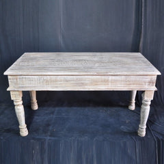 Antique Indian Carved Console Table White