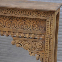 Antique Indian Carved Natural Console Table