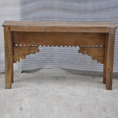 Antique Indian Carved Natural Console Table