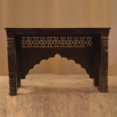 Mehrab Carved Console Table Chocolate Brown