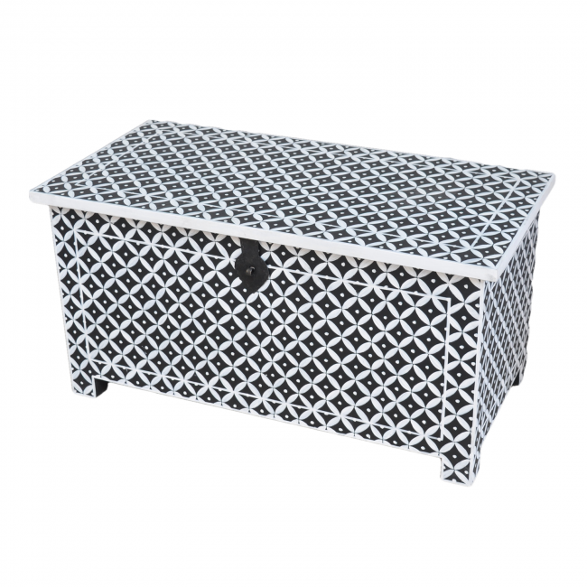 Bone Inlay Star Geometrical pattern Blanket Box