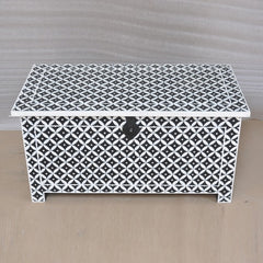 Bone Inlay Star Geometrical pattern Blanket Box