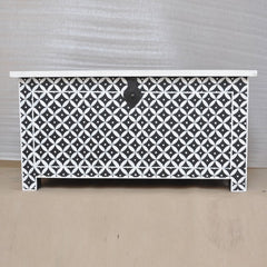 Bone Inlay Star Geometrical pattern Blanket Box