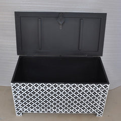 Bone Inlay Star Geometrical pattern Blanket Box