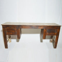 Indian Antique Hand Carved White Hall Table