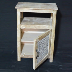 Contemporary Block Print Side Table