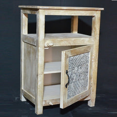 Contemporary Block Print Side Table