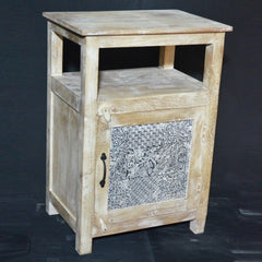 Contemporary Block Print Side Table