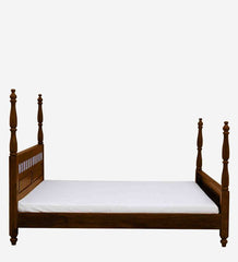 Moroccan Mosaic Mango Wood King Size Poster Bed in Scratch Resistant Provincial Teak Finish