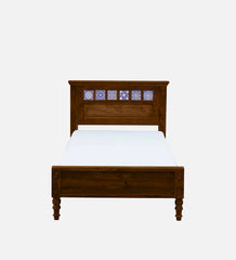 Moroccan Mosaic Wood Wood Single Bed In Scratch Resistant Provincial Teak Finish