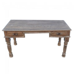 Antique Timber Teak Style desk With Drawers