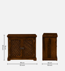 Shanti Surprise Sheesham Wood Cabinet In Scratch Resistant Provincial Teak Finish