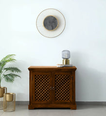 Shanti Surprise Sheesham Wood Cabinet In Scratch Resistant Provincial Teak Finish