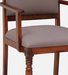 Shanti Surprise Sheesham Wood Arm Chair In Honey Oak Finish