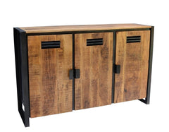 Industrial sideboard in metal and wood