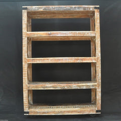 Metal Factory Bookshelf On Wheels Large White