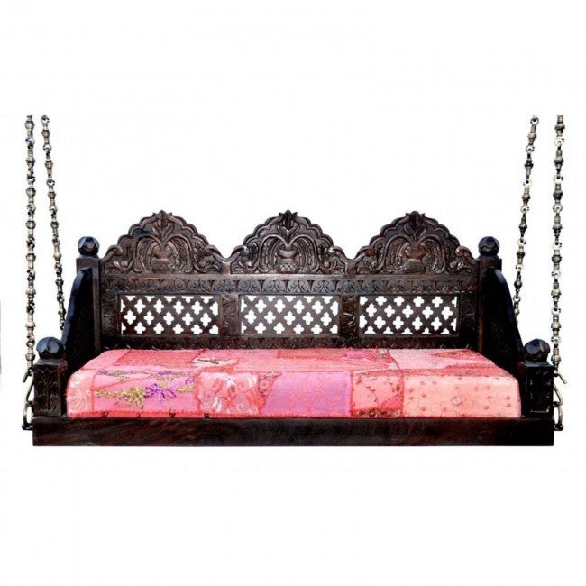 Hand Carved Elephant Design Swing Daybeds 215CM