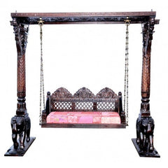 Hand Carved Elephant Design Swing Daybeds 215CM