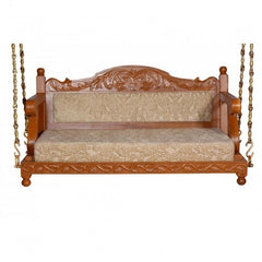 Hand Carved jali Design Swing Daybed Honey Brown