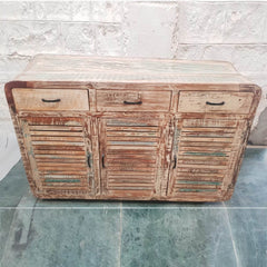 SALVAGE Reclaimed Wood Recycled Boat Timber Sideboard Medium 140x40x90cm