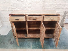 SALVAGE Reclaimed Wood Recycled Boat Timber Sideboard Medium 140x40x90cm