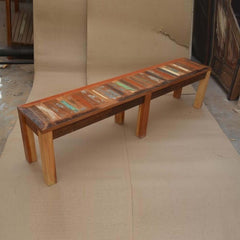 NIRVANA Reclaimed Timber Boat wood Dining Bench 180x35x45 cm