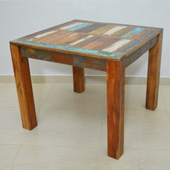 NIRVANA Reclaimed boat wood Dining Table 90x90x75 cm