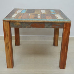 NIRVANA Reclaimed boat wood Dining Table 90x90x75 cm