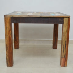 NIRVANA Reclaimed boat wood Dining Table 90x90x75 cm