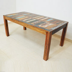 NIRVANA Reclaimed Farmhouse Garden Dining Table 240x100x75 cm