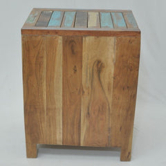 NIRVANA Reclaimed timber 3 Drawer Bedside cabinet lamp table 50x40x65 cm