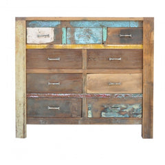 Nirvana Reclaimed timber Dresser Tallboy Chest of 9 drawers