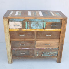 Nirvana Reclaimed timber Dresser Tallboy Chest of 9 drawers