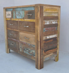 Nirvana Reclaimed timber Dresser Tallboy Chest of 9 drawers