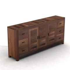 NIRVANA Reclaimed Timber Sideboard XL Chocolate Brown 220x50x100cm