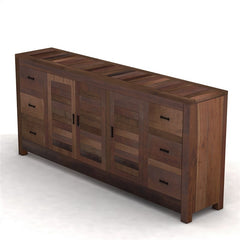 NIRVANA Reclaimed Timber Sideboard XL Chocolate Brown 220x50x100cm