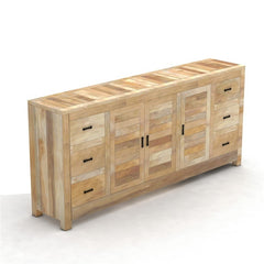 NIRVANA Reclaimed Timber Sideboard XL Brown 225x50x100 cm