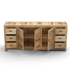 NIRVANA Reclaimed Timber Sideboard XL Brown 225x50x100 cm