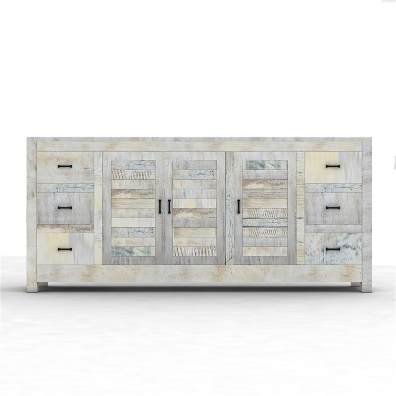 NIRVANA Reclaimed Timber Sideboard XL White 210x40x90cm