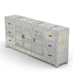 NIRVANA Reclaimed Timber Sideboard XL White 210x40x90cm