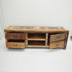 NIRVANA Reclaimed timber TV Entertainment Unit 180x40x50 cm