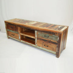 NIRVANA Reclaimed timber TV Entertainment Unit 180x40x50 cm