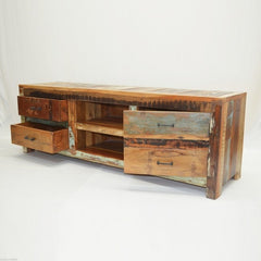 NIRVANA Reclaimed timber TV Entertainment Unit 180x40x50 cm