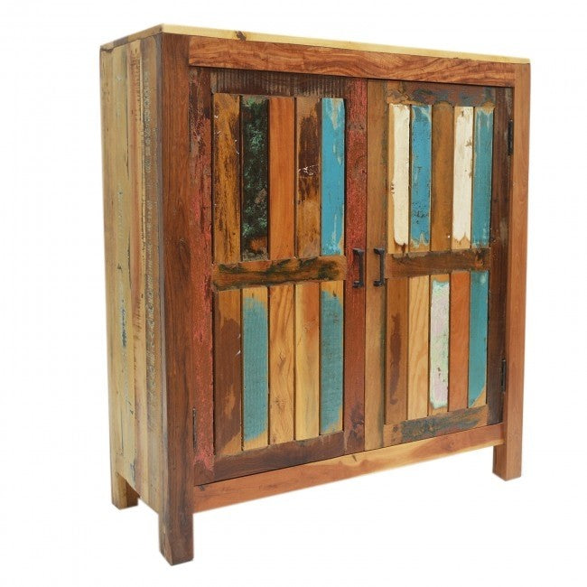 NIRVANA Reclaimed Timber Cabinet Cupboard Pantry 80x40x100 cm