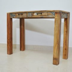 NIRVANA Reclaimed Boat Timber Console Hall Table Desk 100x40x75 cm