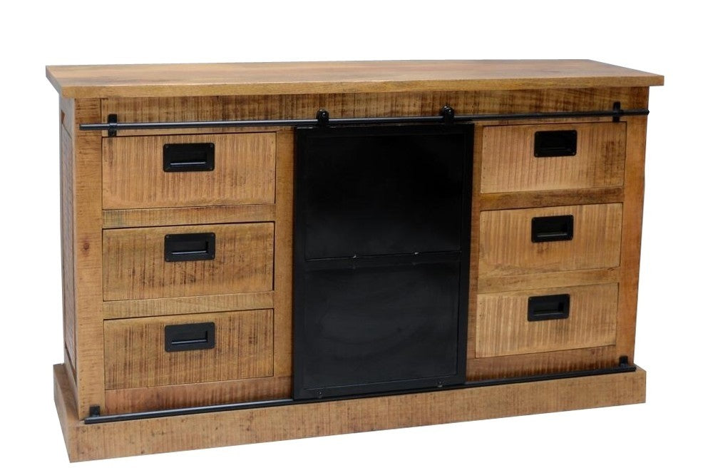 Industrial sideboard in metal and wood Modern