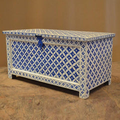 Bone Inlay Star Geometrical pattern Blanket Box