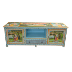 Krishna Hand Painted Entertainment Unit