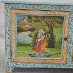 Krishna Hand Painted Entertainment Unit