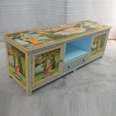 Krishna Hand Painted Entertainment Unit